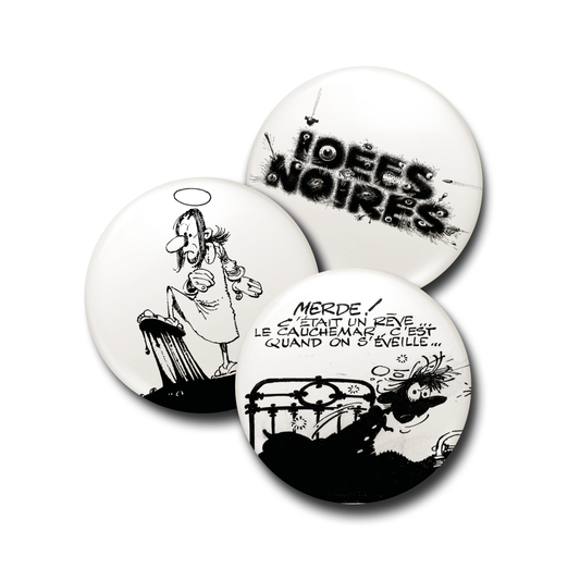 Lot de 3 badges Franquin